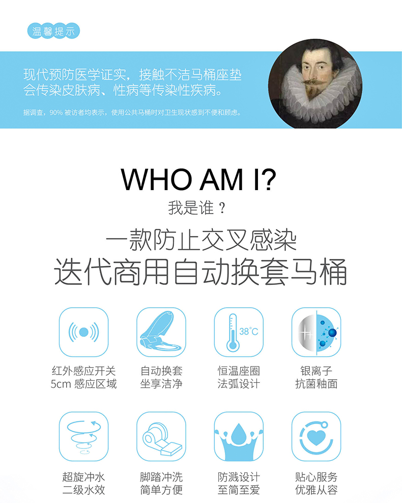自动换套马桶
