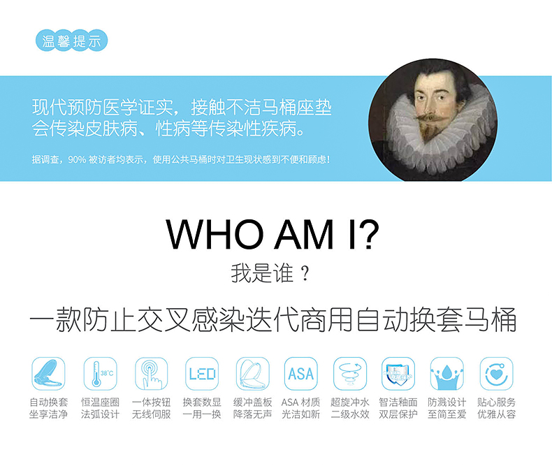 自动换套马桶